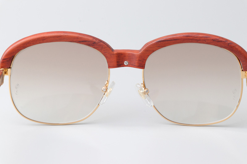 CT 1116679 Wood Sunglasses Gold Gradient Brown