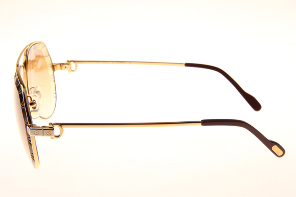 CT 1324912 Cut Lens Sunglasses In Gold Gradient Brown