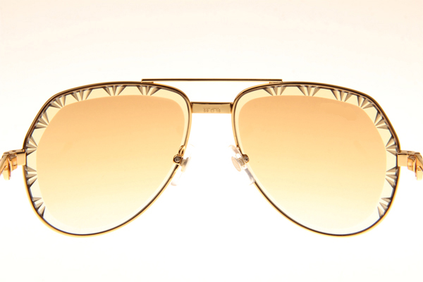 CT 1324912 Cut Lens Sunglasses In Gold Gradient Brown