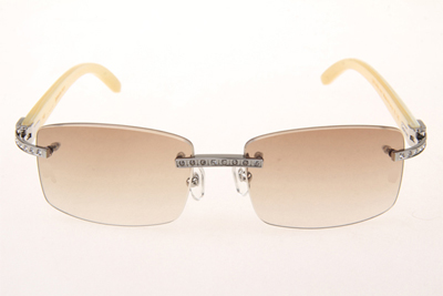 CT 3524012 Diamond White Buffalo Sunglasses In Silver Brown
