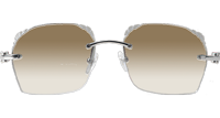 CT 8300818 Engrave Lens White Mix Black Buffalo Sunglasses In Silver Brown