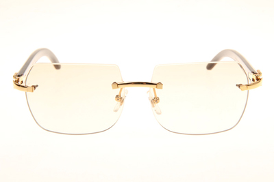 CT 8300818 White Mix Black Buffalo Sunglasses In Gold Gradient Brown