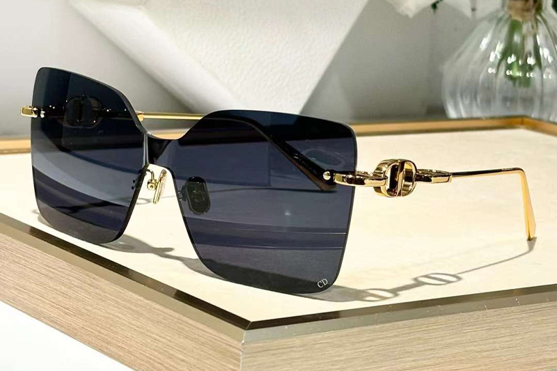 Chain M1U Sunglasses Gold Blue