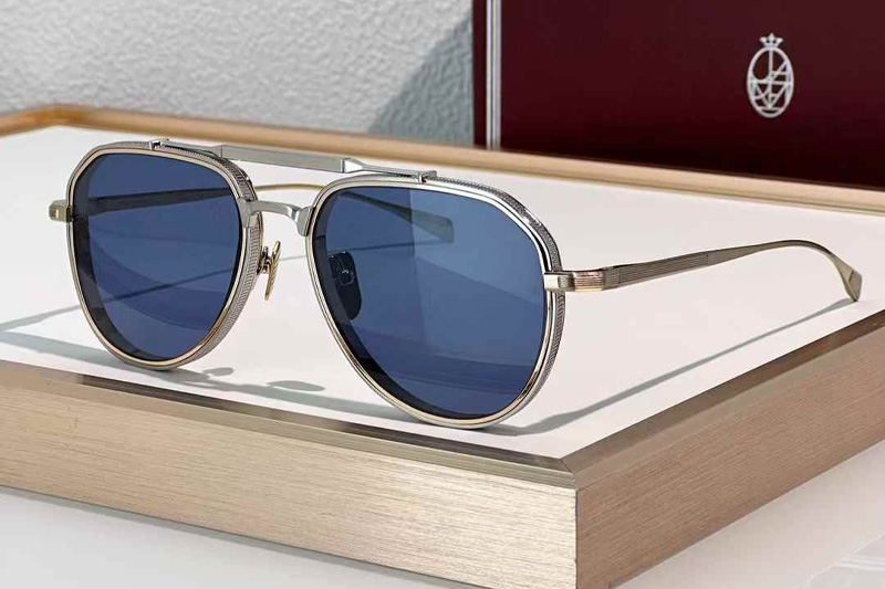 Commander Sunglasses Silver Blue