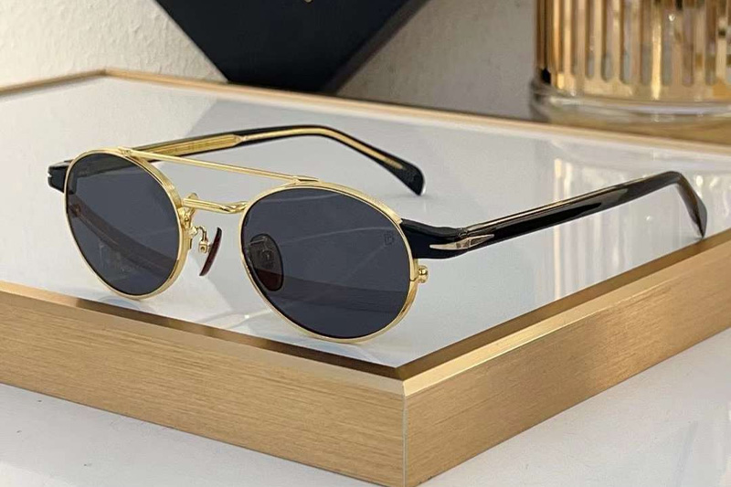 DB1042S Sunglasses Gold Black Gray