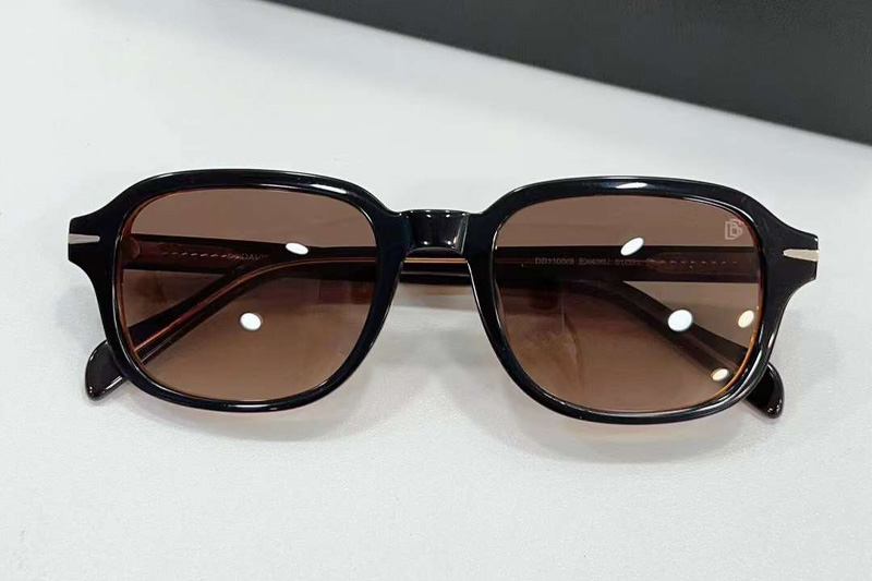 DB1100S Sunglasses Black Brown Gradient Brown