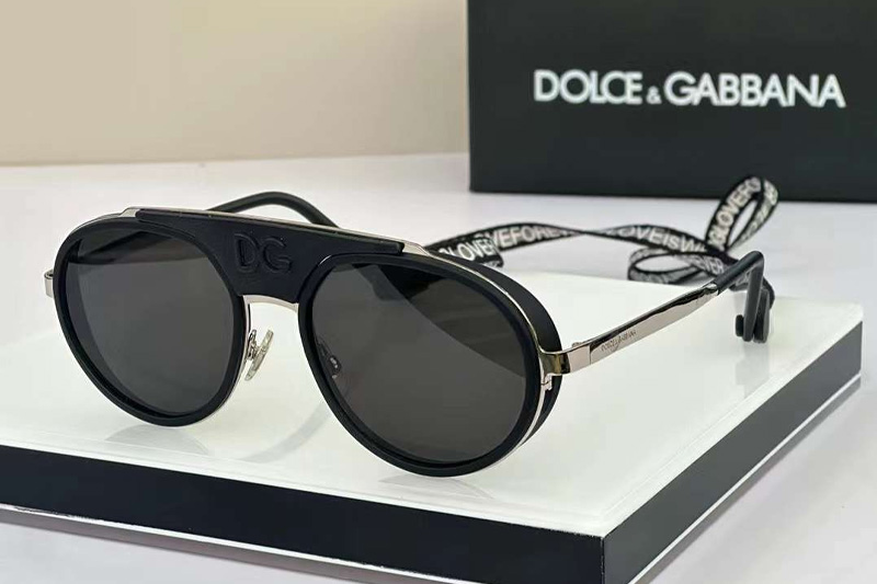 DG2210 Sunglasses In Black Silver