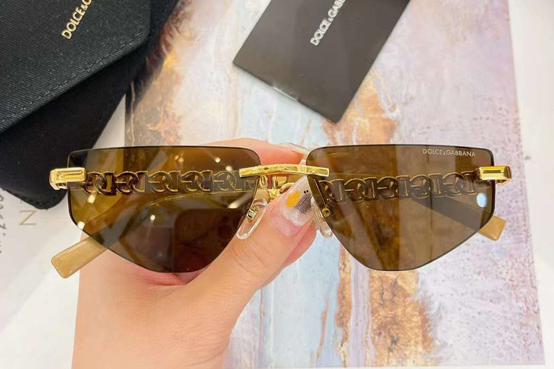 DG2301 Sunglasses Gold Brown