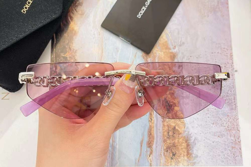 DG2301 Sunglasses Silver Pink