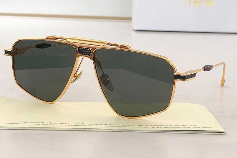 DML003 Sunglasses Gold Green