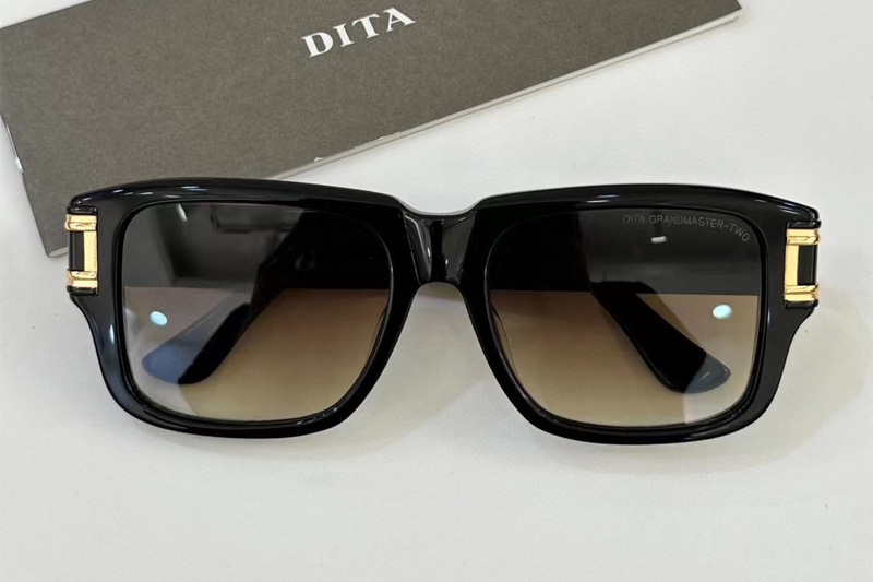 DT Grandmaster Two Sunglasses In Black Gold