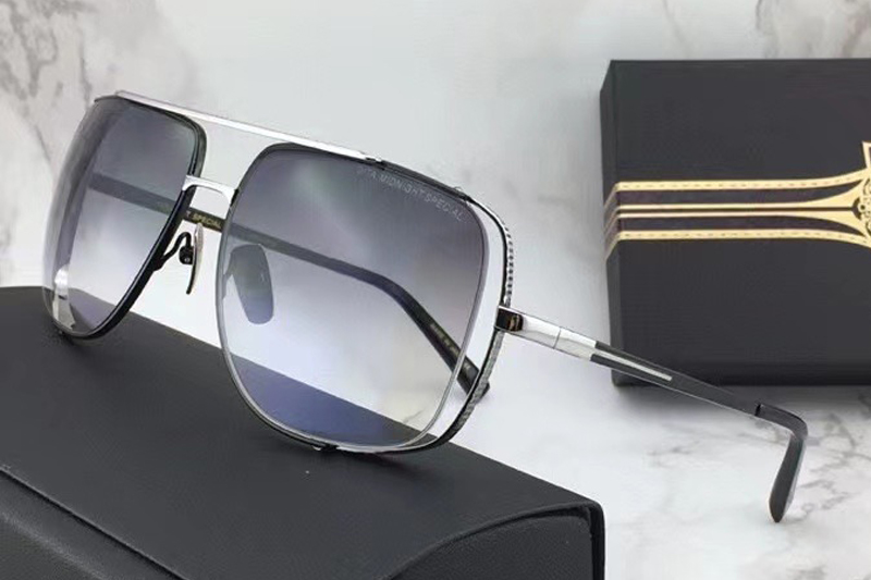DT Midnight Special Sunglasses In Silver Black Gradient Grey