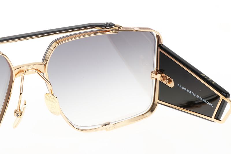 DT SOULINER TWO Sunglasses In Gold Mirror