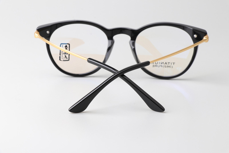 EJ362 Eyeglasses Black Gold