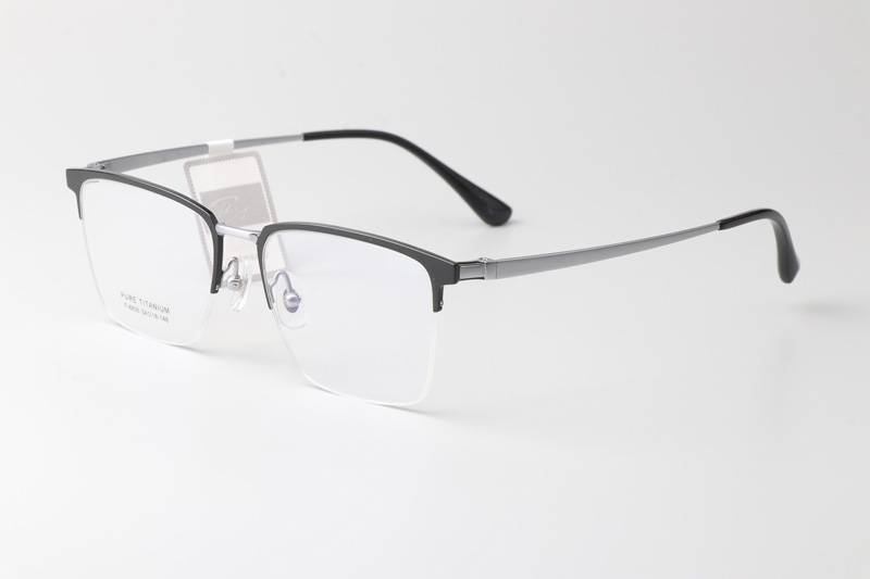 F8806 Eyeglasses Black Silver