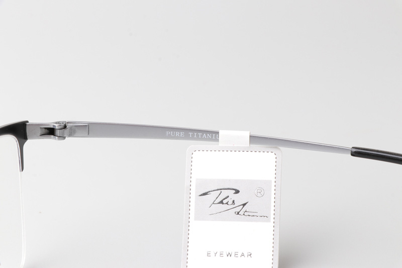 F8806 Eyeglasses Black Silver