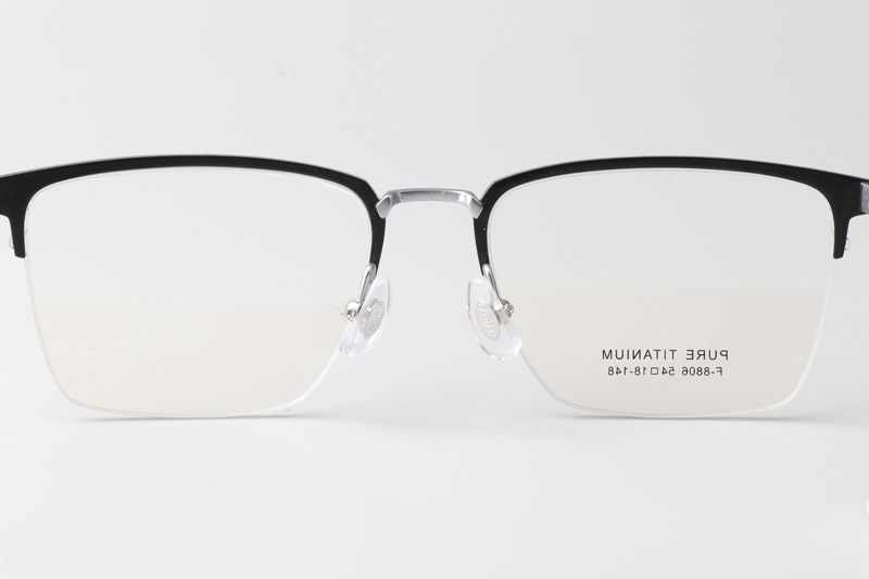 F8806 Eyeglasses Black Silver