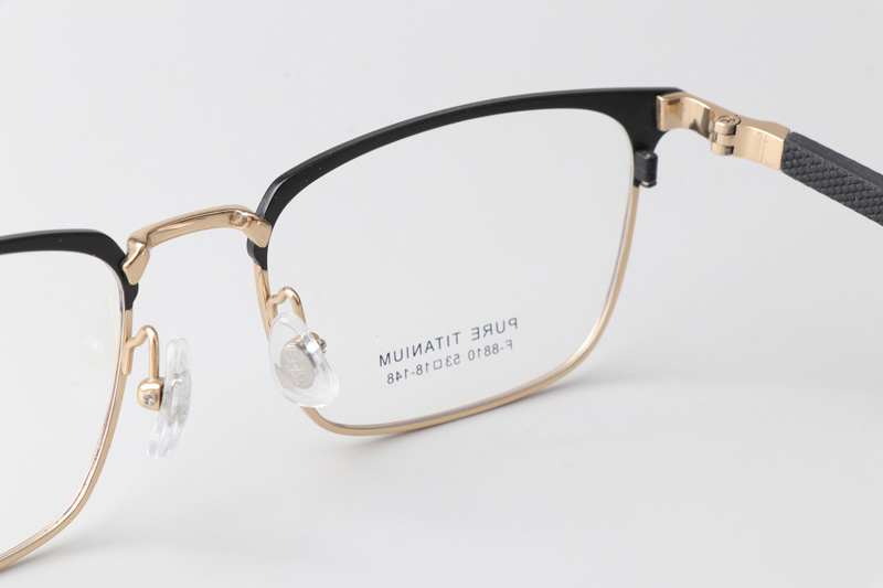 F8810 Eyeglasses Black Gold