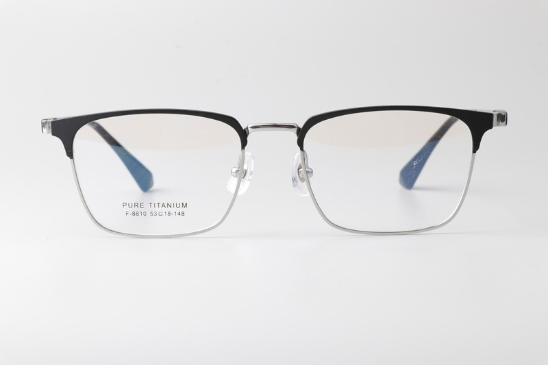 F8810 Eyeglasses Black Silver