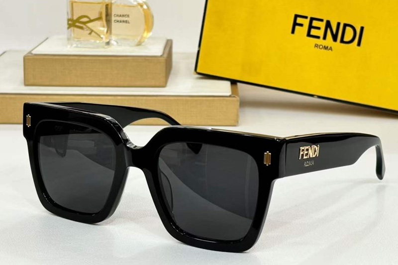 FE40101I Sunglasses Black Gray