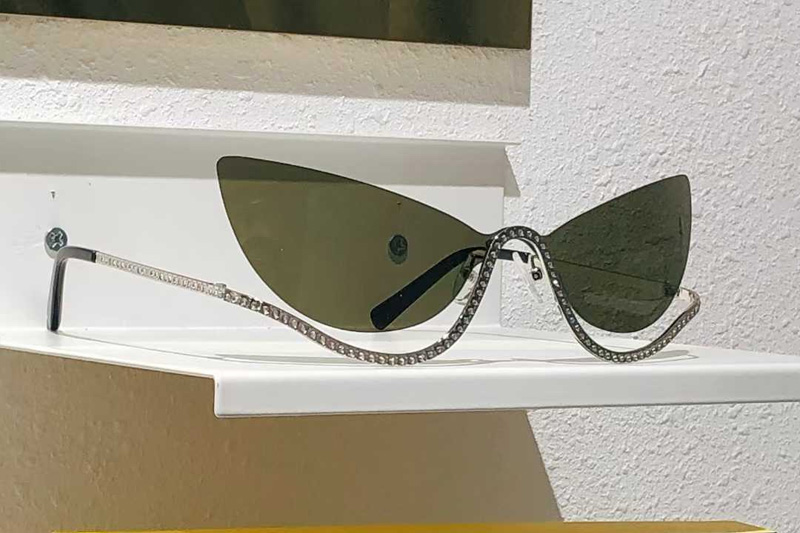 FE40158U Sunglasses Silver Green