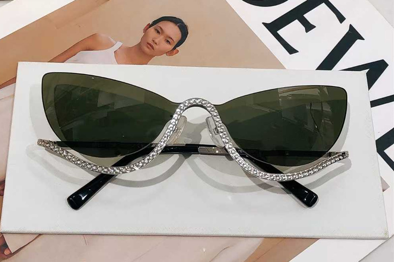 FE40158U Sunglasses Silver Green