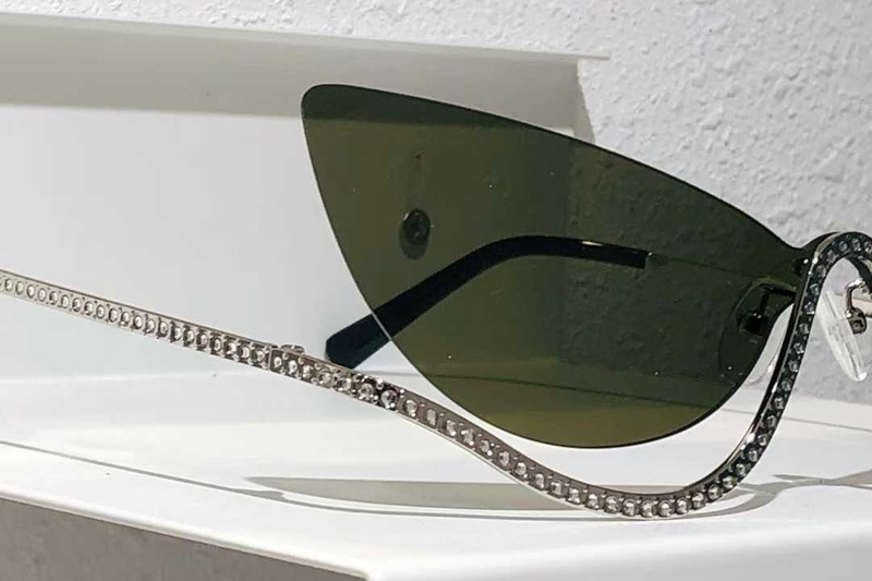 FE40158U Sunglasses Silver Green