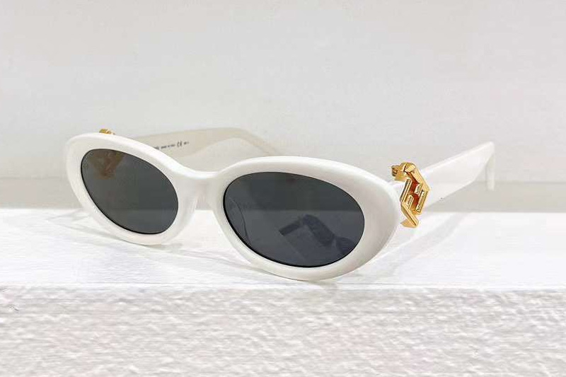 FOL0092 Sunglasses White Gray