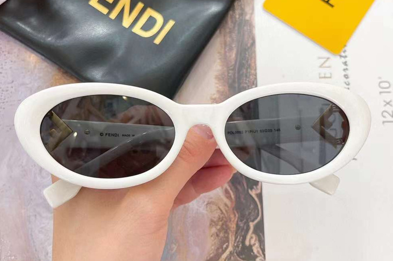 FOL0092 Sunglasses White Gray