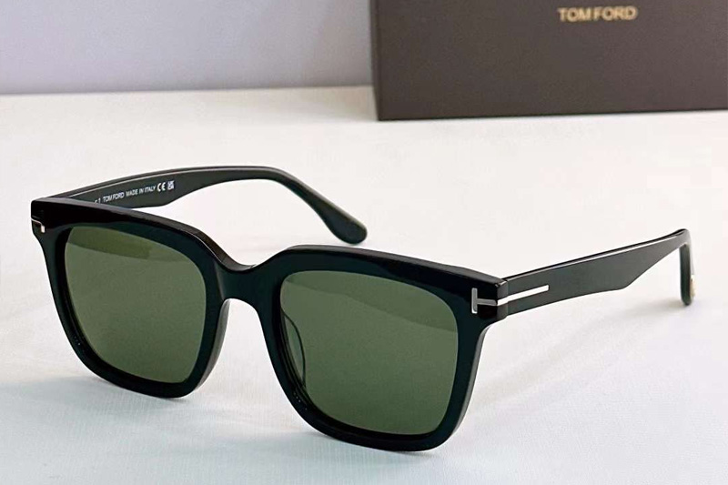 FT0646 Sunglasses Black Green