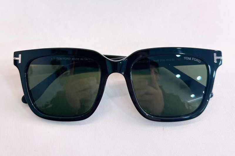 FT0646 Sunglasses Black Green