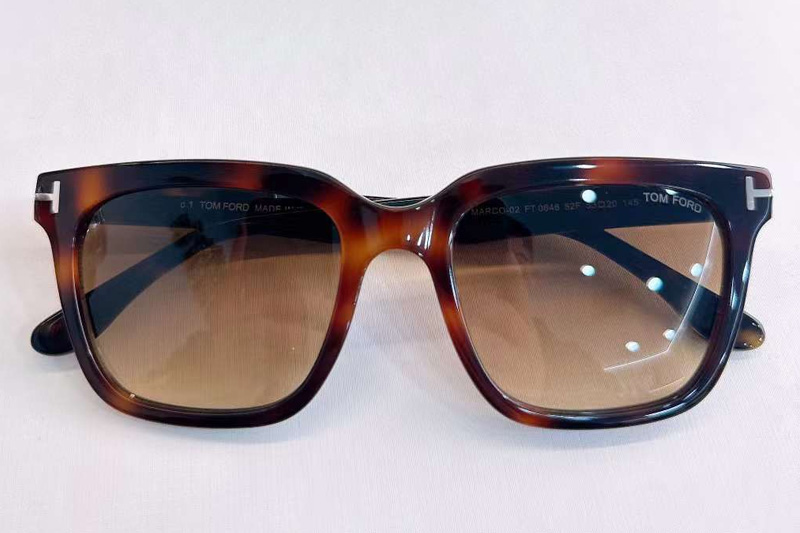 FT0646 Sunglasses Tortoise Gradient Brown