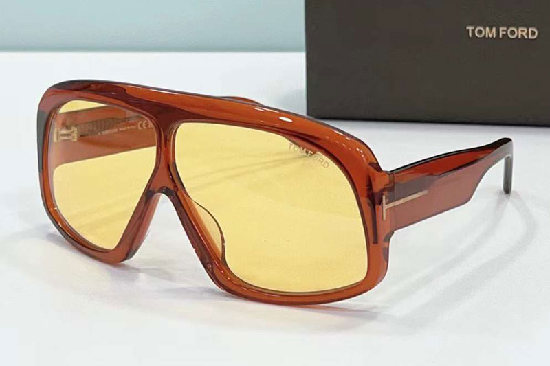FT0965 Sunglasses In Brown Yellow