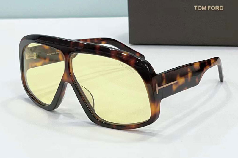 FT0965 Sunglasses In Tortoise Yellow