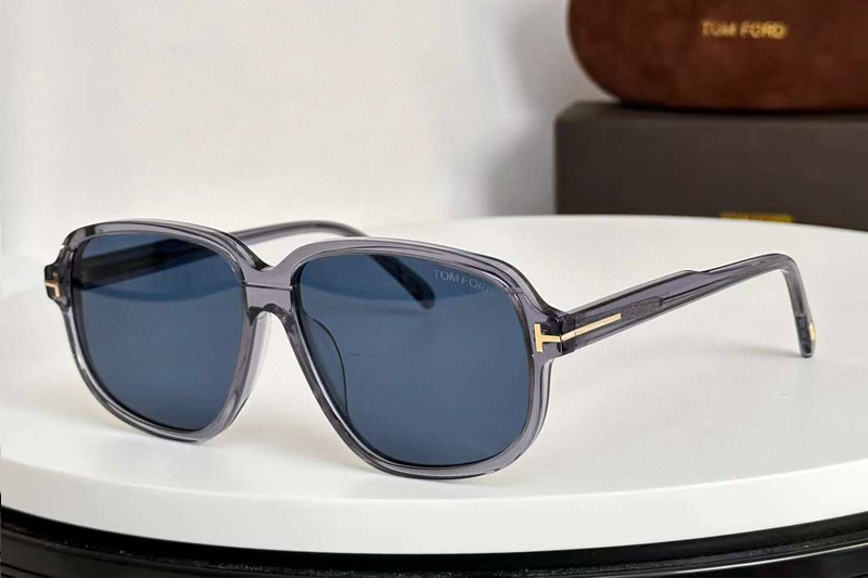 FT1024 Sunglasses Gray Blue