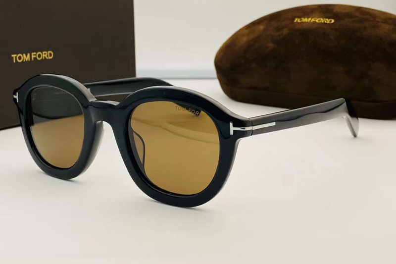 FT1100 Sunglasses Black Brown