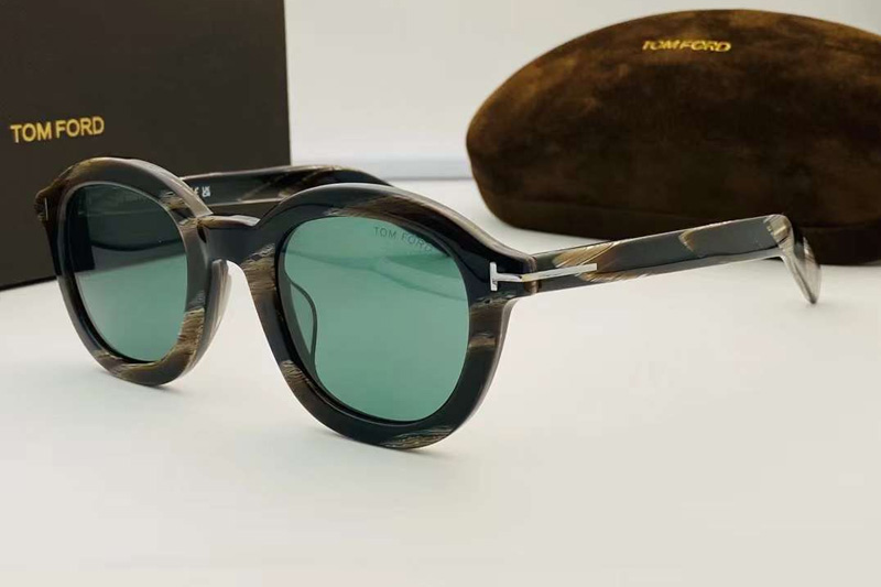 FT1100 Sunglasses Black Gray Green