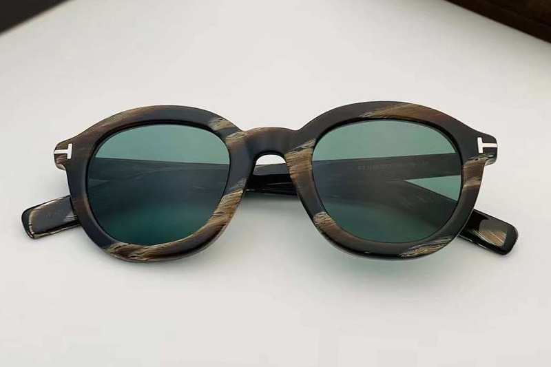 FT1100 Sunglasses Black Gray Green