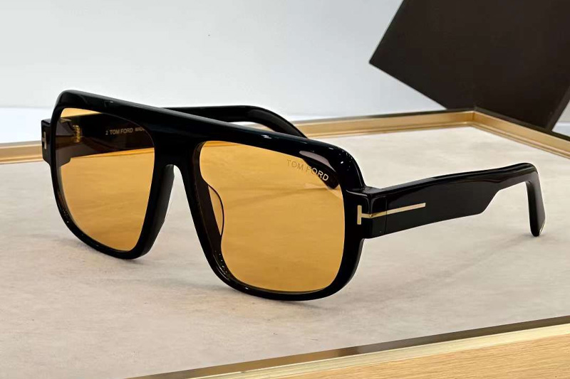 FT1101 Sunglasses Black Yellow