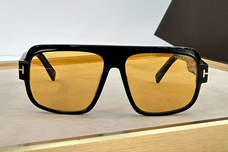 FT1101 Sunglasses Black Yellow