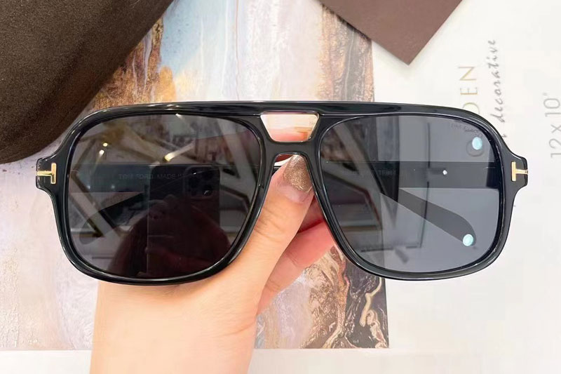 FT884 Sunglasses Black Grey