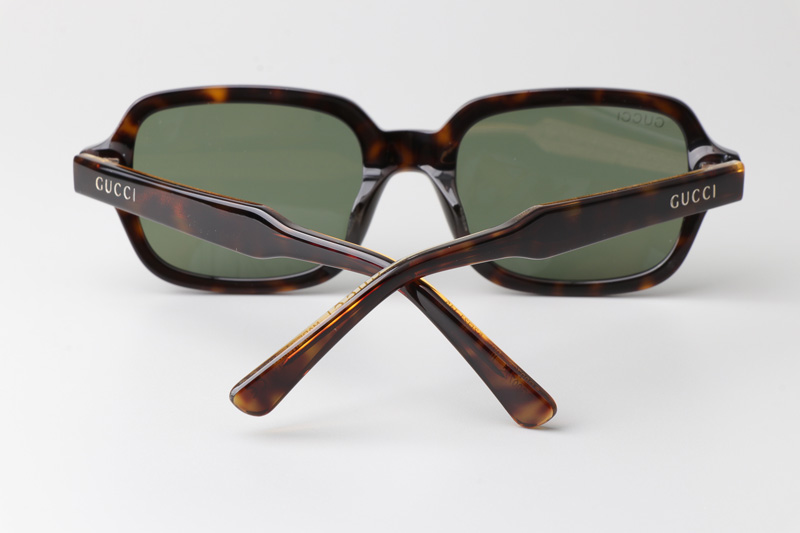 GG0072S Sunglasses Tortoise Green