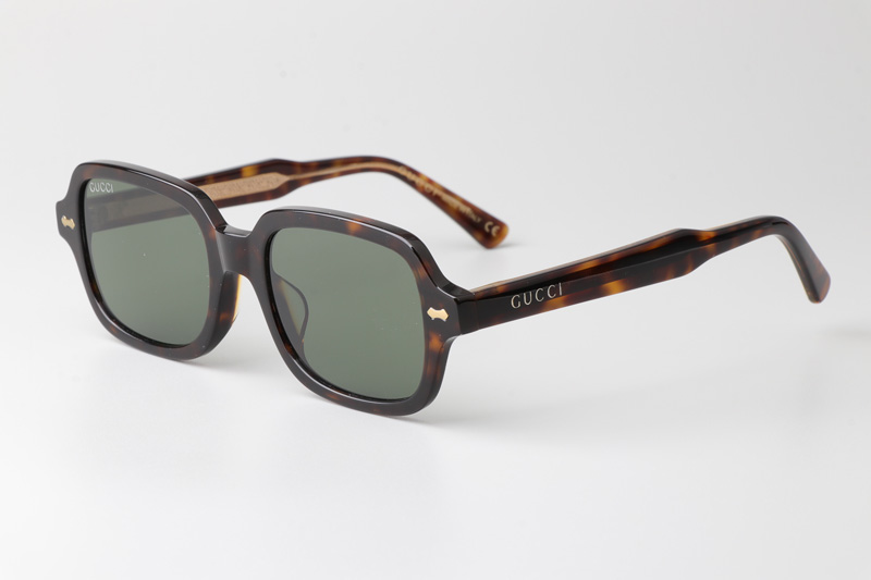 GG0072S Sunglasses Tortoise Green