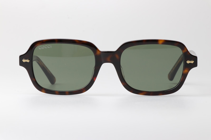 GG0072S Sunglasses Tortoise Green