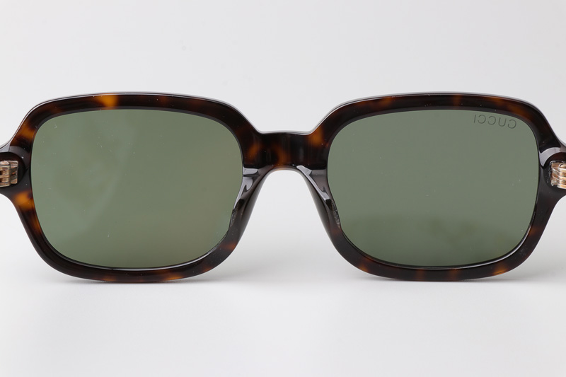 GG0072S Sunglasses Tortoise Green