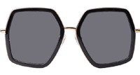 GG0106S Sunglasses Black Gold Gray