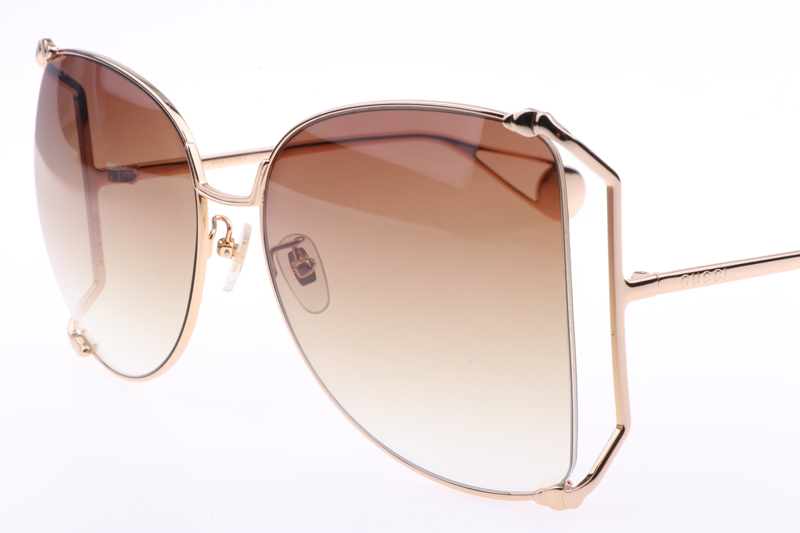GG0252S Sunglasses In Gold Gradient Brown