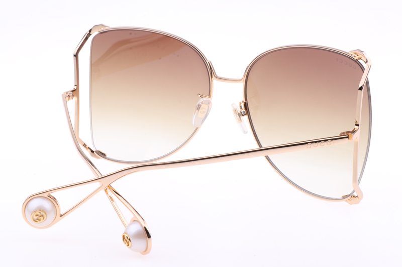 GG0252S Sunglasses In Gold Gradient Brown