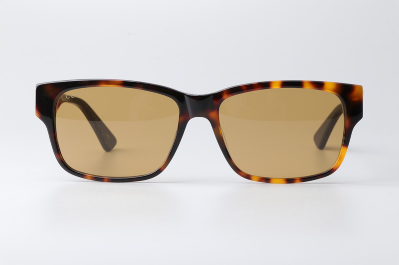 GG0340SA Sunglasses Tortoise Blue Brown