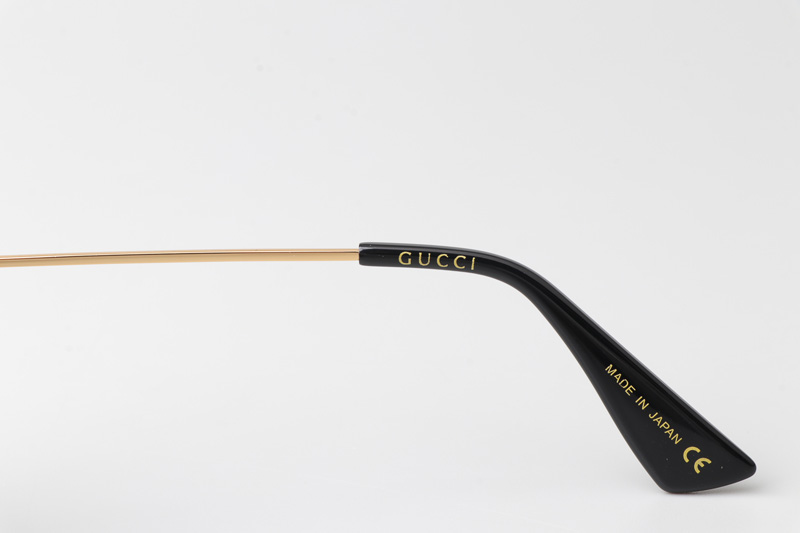 GG0414S Sunglasses Gold Gray Logo